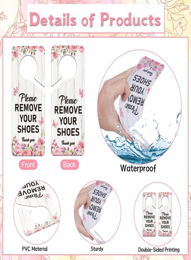 Shejdgart Please Remove Your Shoes Sign - Shejdgart Take Your Shoe Off Door Knob Hanger Sign No Shoes Sign for House Remove Shoes Door Signs for Front Door Home Offices Treatment Clinic Hotel Plaque - Image 3